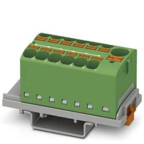   Elosztóblokk PTFIX  10/12X4-NS35 GN, 0,2-6mm2, 32 A 800 V NS 35/7,5, NS 35/15,3273622