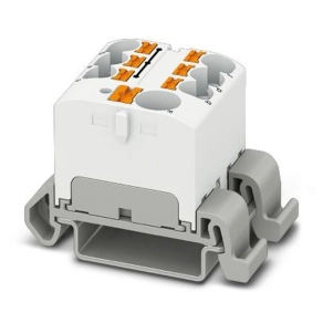   Elosztóblokk   PTFIX 10/6X4-NS35A WH,  0,5-10mm2, fehér, 41 A, 800V, NS 35/7,5, NS 35/15, 3273736