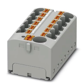   Elosztóblokk PTFIX  10/12X4 GY, 0,5-10mm2, szürke, 32 A, 450V, NS35, pattintható, 3273878