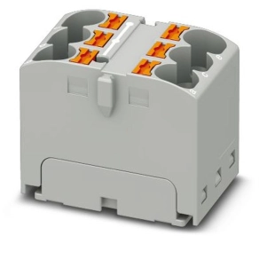   Elosztóblokk PTFIX  6X4 GY, 0,2-6mm2, 32 A 450 V sínre szerelhető, pattintható csatlakozás, 3273790