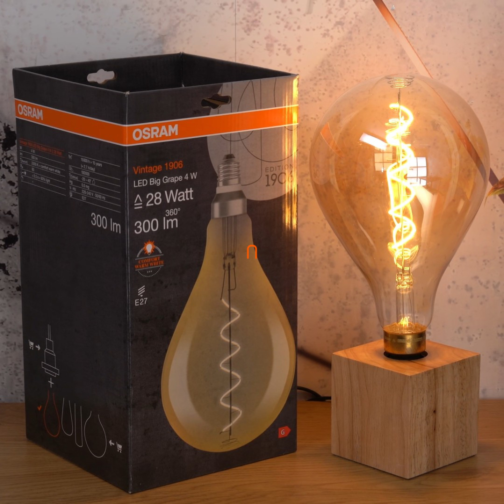 Osram Vintage melgfehér E27 LED, 4W - 28W izzó helyett (Big Shape)