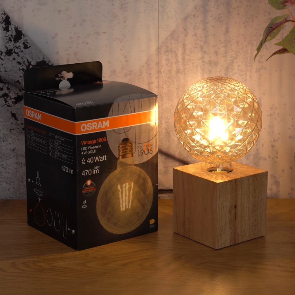 Osram Vintage melegfehér E27 LED, 4W - 40W izzó helyett (Pinecone)