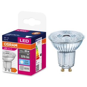   Osram GU10 LED Value 6,9W 575lm 4000K hidegfehér 36° - 80W izzó helyett