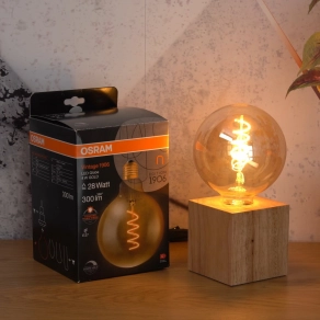   Osram Vintage Globe E27 4W 300lm 2000K szabályozható, brostyán - 28W izzó helyett
