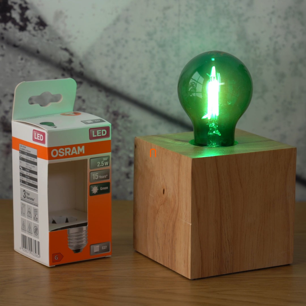 Osram E27 LED Star Decor 2,5W 45lm 7500K zöld 300° - 15W normál izzó helyett