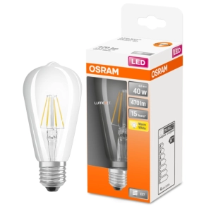   Osram E27 LED Star Edison 4W 470lm 2700K melegfehér 300° - 40W izzó helyett