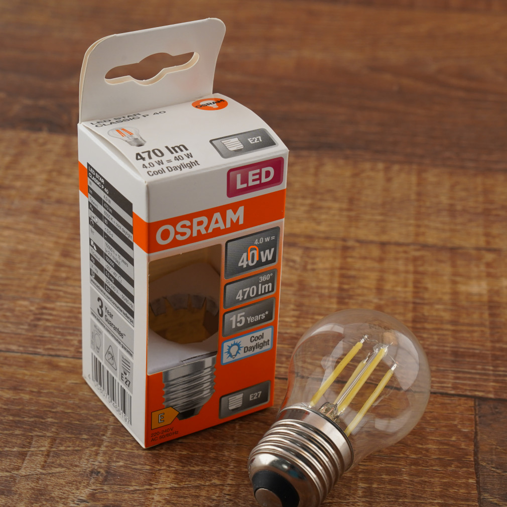 Osram E27 LED Star kisgömb 4W 470lm 6500K daylight 300° - 40W izzó helyett
