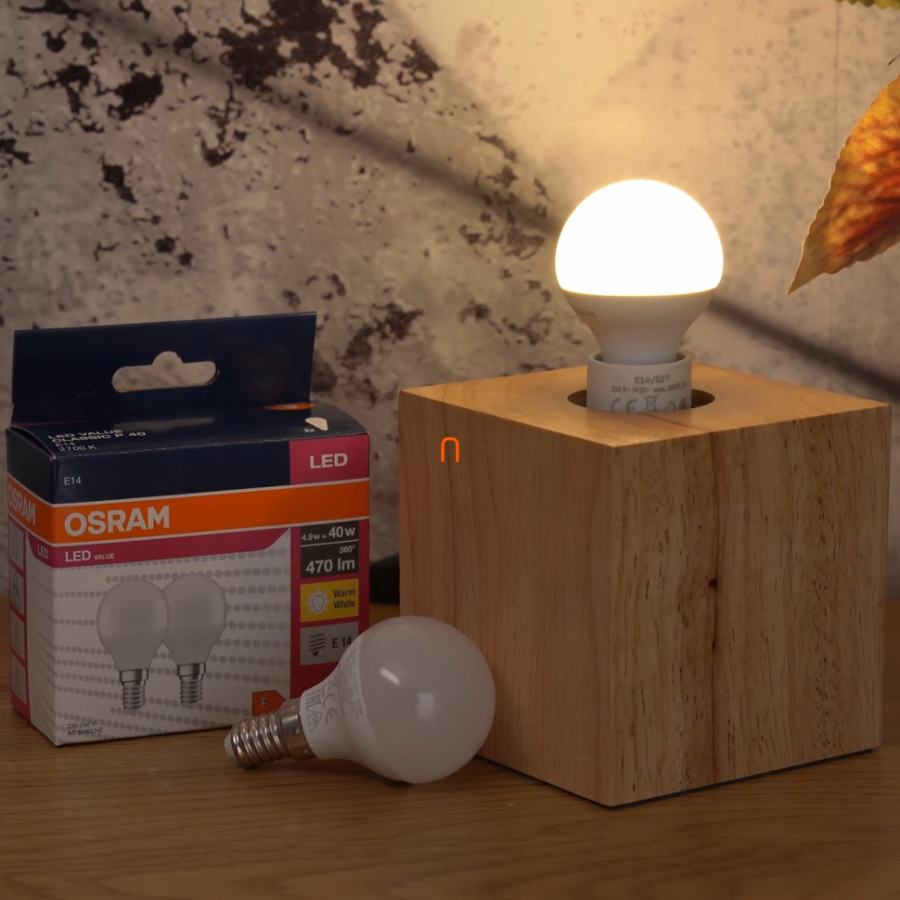 Osram E14 LED Value Classic kisgömb 4,9W, 470 lm, 2700 K, 40 W izzó helyett (2 darabos)
