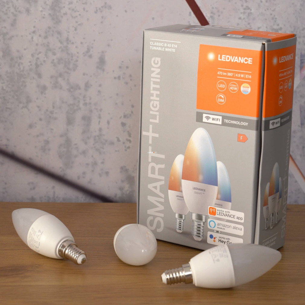 Ledvance Smart+ WIFI E14 LED 4,9W 470lm 2700-6500K TW 3db/cs - 40W izzó helyett