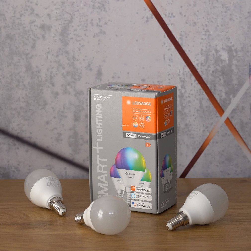 Ledvance Smart+ WIFI E14 LED 4,9W 470lm 2700-6500K RGBW 3db/cs - 40W izzó helyett