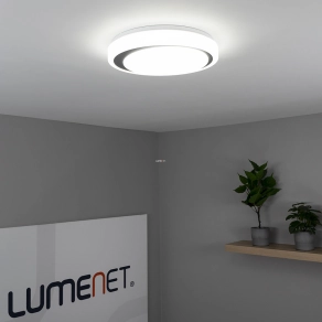   Bontott csomagolású Ledvance Smart+ WIFI okos mennyezeti LED lámpa, hideg/melegfehér, 24 W, 38 cm, fehér-szürke színben (Orbis)