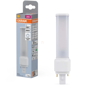  Osram G24d-3 csapos LED fénycső 9W, 1100 lm, 4000 K, hidegfehér, fehér műanyag-26 W fénycső helyett Dulux D26 EM