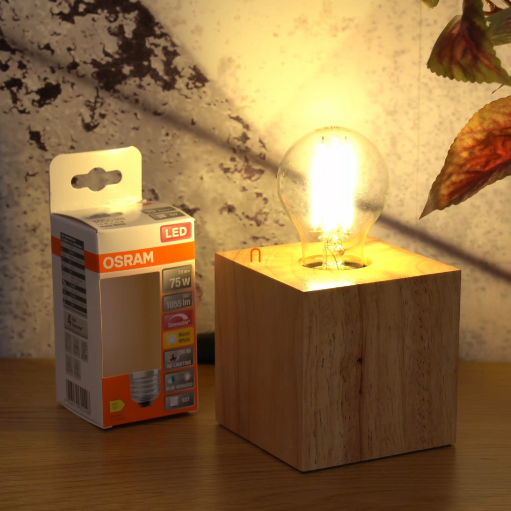 Osram E27 LED SStar+ 7,5W 1055lm 2700K melegfehér, szabályozható 300° - 75W izzó helyett
