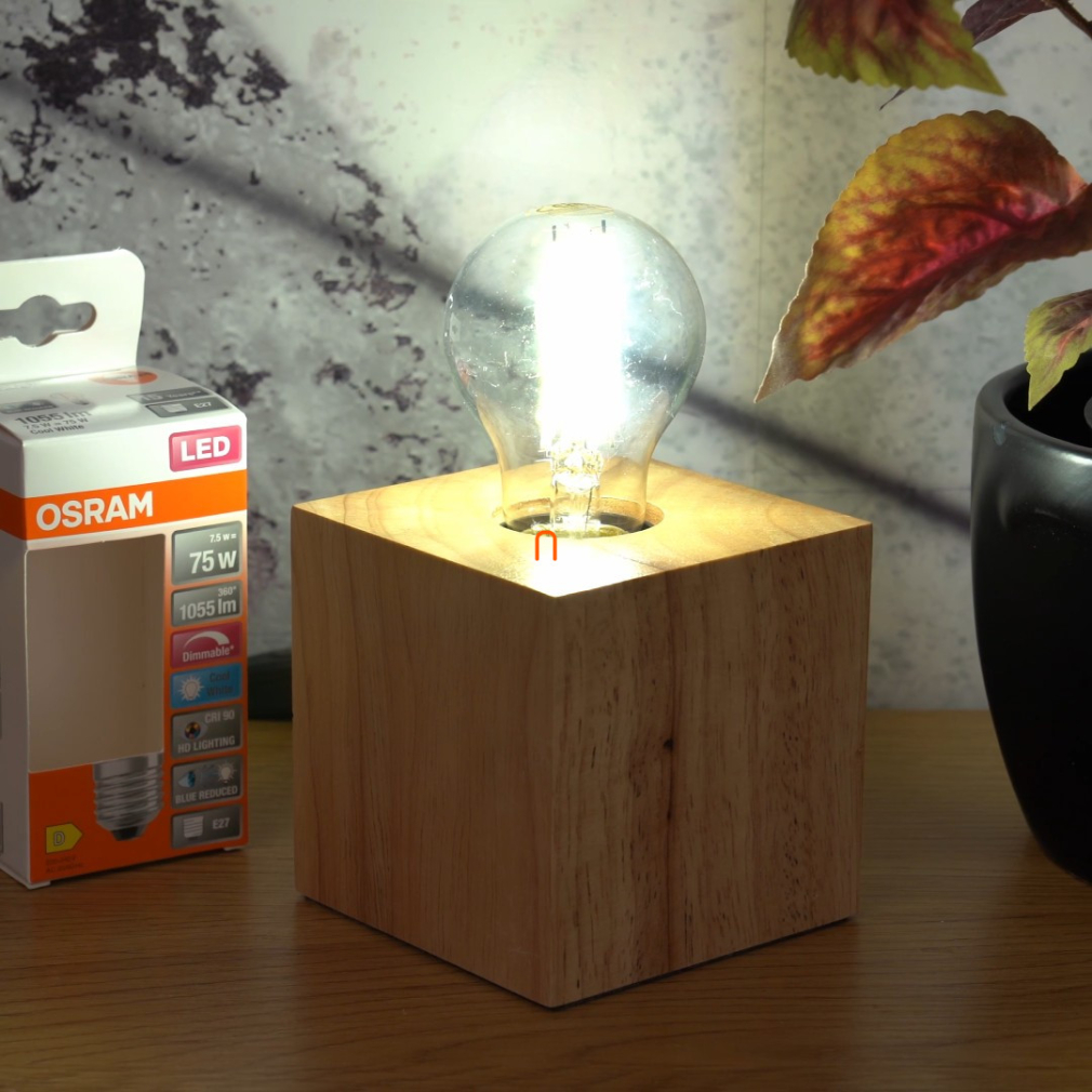 Osram E27 LED SStar+ 7,5W 1055lm 4000K hidegfehér, szabályozható 300° - 75W izzó helyett