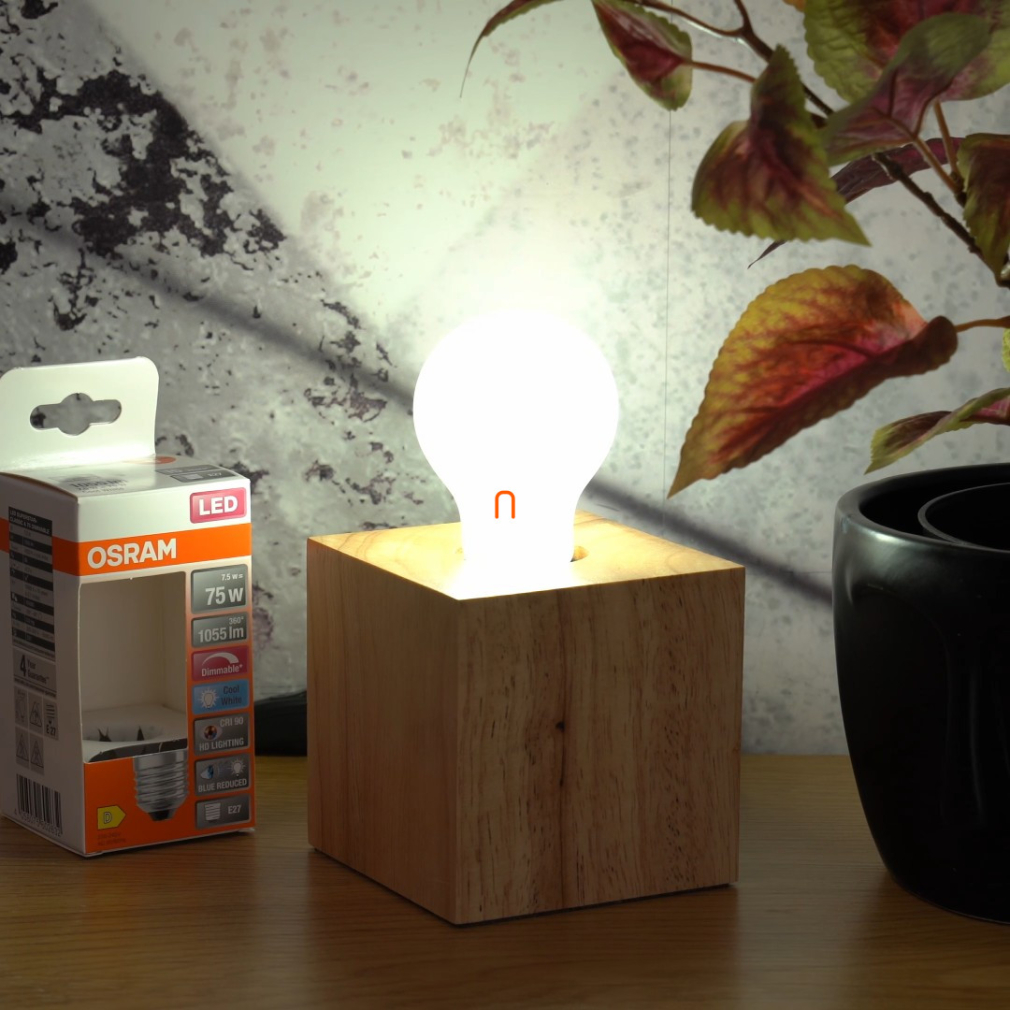 Osram E27 LED SStar+ 7,5W 1055lm 4000K hidegfehér, szabályozható 300° opál - 75W izzó helyett