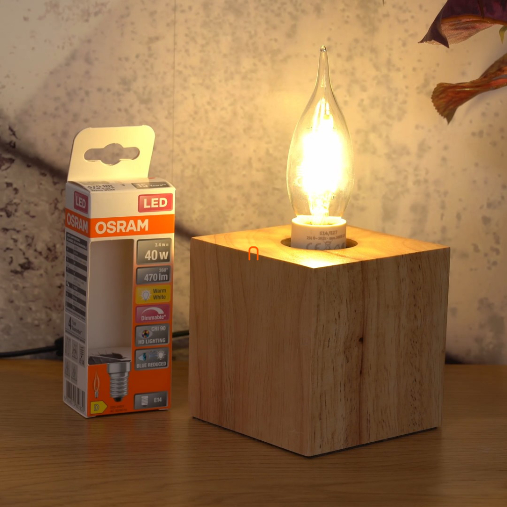 Osram E14 LED SStar+ szélfútta 3,4W 470lm 2700K melegfehér, szabályozható 300° - 40W izzó helyett