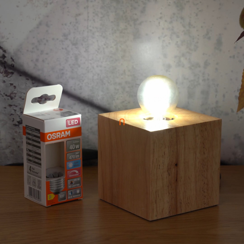 Osram E27 LED SStar+ kisgömb 3,4W 470lm 4000K hidegfehér, szabályozható 300° - 40W izzó helyett