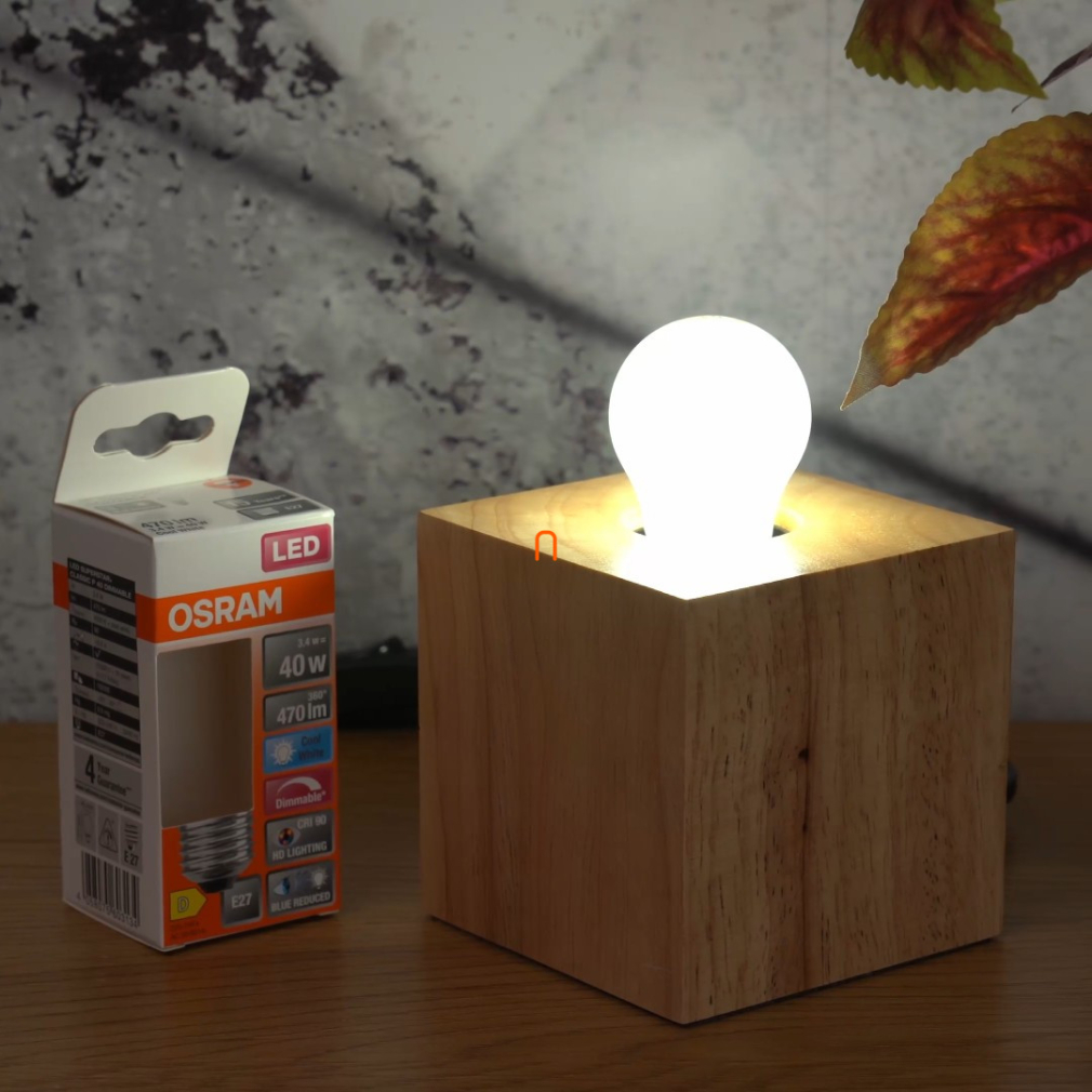 Osram E27 LED SStar+ kisgömb 3,4W 470lm 4000K hidegfehér, szabályozható 300° opál - 40W izzó helyett