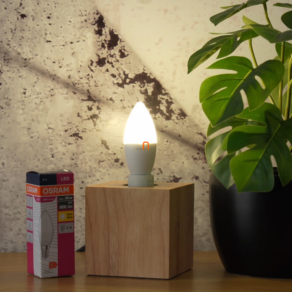 Osram E14 LED Value Classic gyertya fényforrás 7,5W, 806 lm, 3000 K, 60 W izzó helyett