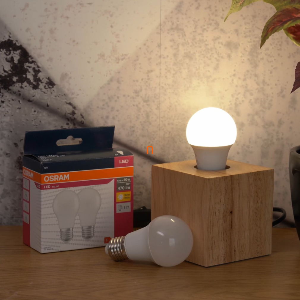 Osram E27 LED Value Classic 4,9W, 470 lm, 3000 K, 40 W izzó helyett (2 darabos)
