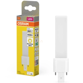   Osram G23 csapos LED fénycső 3,5W, 360 lm, 3000 K, melegfehér, fehér műanyag-8 W fénycső helyett Dulux S7 EM 3.5W