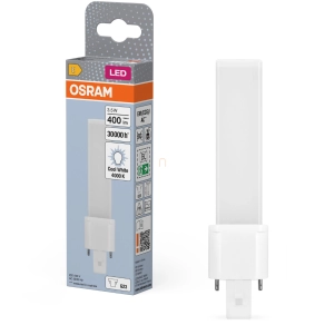   Osram G23 csapos LED fénycső 3,5W, 400 lm, 4000 K, hidegfehér, fehér műanyag-8 W fénycső helyett Dulux S7 EM 3.5W