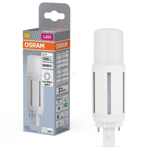   Osram G24d csapos LED fénycső 9,5W, 1200 lm, 4000 K, hidegfehér, fehér műanyag-26 W fénycső helyett Dulux D26 VT EM