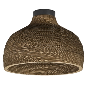   Ledvance Decor Cardboard Hat – Barna mennyezeti lámpa kartonból, E27 foglalattal, természetes megjelenéssel, textil kábellel
