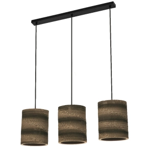   Ledvance Decor Cardboard Cylinder – Kartonból készült barna függesztett lámpa 3 db E27 foglalattal