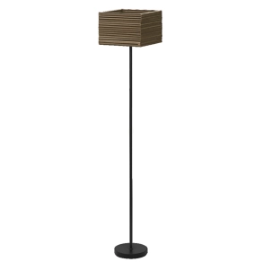   Ledvance Decor Cardboard Square – Barna állólámpa E27 foglalattal, kartonpapír burkolattal, fenntartható design, textilkábel, beépített kapcsoló