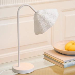   Ledvance Decor Lotus Leaf – Asztali lámpa E14 foglalattal, fehér papírmasé ernyővel, dimmelési funkcióval, IP20, 220-240V, beépített inline kapcsolóval