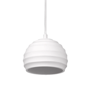   Ledvance Decor Plaster - Fehér függesztett gipsz lámpa E27 foglalattal, textil kábellel, cserélhető fényforrással, max. 25W/15W LED