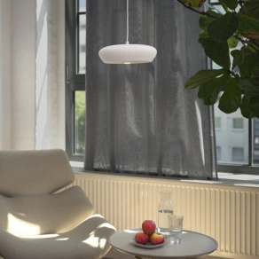   Ledvance Decor Plaster Pure Pendant – Elegáns gipsz függesztett lámpa E27 foglalattal, fehér színben, 283 mm átmérővel, 25W max. teljesítmény, IP20
