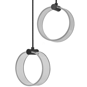   Ledvance Decor Circle – Dekoratív 2x függesztett lámpa 14W, választható színhőmérséklet (3000K/4200K/6500K), 930lm, fekete, Click CCT technológia