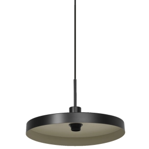   Ledvance Decor Plate Pendant – Dekoratív fém függesztett lámpa, E27 foglalattal, fekete-bézs színben, minimál stílusú, cserélhető fényforráshoz
