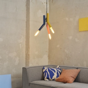   Ledvance Decor Straw – Dekoratív többszínű függesztett lámpa 3 db E27 foglalattal, IP20 beltéri, 320 mm átmérő, 1340 mm