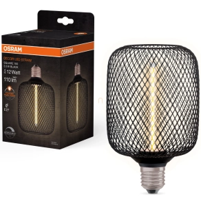   Osram E27 LED 3,5W, 110 lm, 1800 K, candlelight, dimmelhető, fekete üveg-10 W izzó helyett - Star+ Deco Square DIM filament