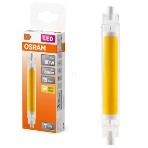   Osram R7s LED 8W, 806 lm, 2700 K, melegfehér, üveg-60 W izzó helyett - Special Slim Line