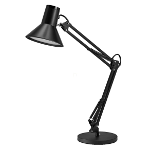   Ledvance Office Line Desk Retro – Fekete asztali lámpa hosszú karral, 9W, 3000K melegfehér, 393lm, fokozatmentesen dimmelhető, IP20