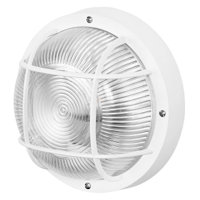   Hajólámpa védőráccsal, fehér - Osram Bulkhead Essential Round, 1xE27 foglalattal, 220-240 V