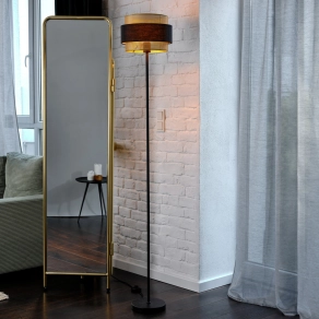   Állólámpa fekete-arany színben, 175 cm - Osram Decor Hornet, 1xE27 foglalattal, 1.8 méteres kábellel, 220-240 V