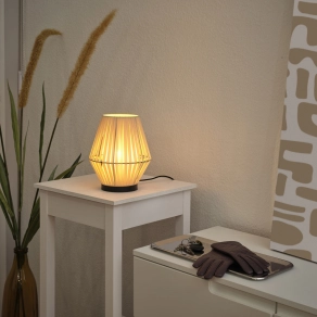   Asztali natúr hangulatlámpa, 24,5 cm - Osram Decor Stripes, 1xE14 foglalattal, 1,5 méteres kábellel, 220-240 V