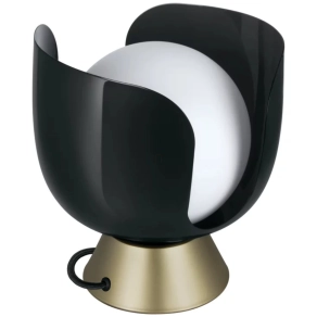   Osram Decor Corolle Table Chalice – Retro asztali lámpa fekete fém és üveg kombinációjából, E14 foglalat