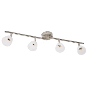   Osram LED Spot Cup 4xG9 Brushed Nickel – Mennyezeti spotlámpa 4 állítható fejjel, szatén nikkel felülettel, alabástrom üveg búrával, G9 foglalattal