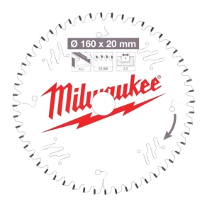   Milwaukee körfűrészlap hordozható gépekhez (Alu) 160x20x2,2x52 TF 4932471292