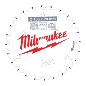   Milwaukee körfűrészlap hordozható gépekhez (Fához) 165x20x2.2x24 ATB 4932471294