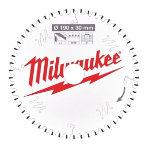   Milwaukee körfűrészlap hordozható gépekhez (Alu) 190x30x2.4x54 TF NEG 4932471303