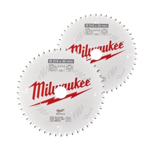   Milwaukee körfűrészlap körfűrészhez 2 x 216 x 48T/60T (2 db/cs) 4932479575