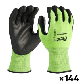   Milwaukee vágásbiztos kesztyű Hi-Vis Nagy kiszerelésű 3/C S/7 144 pár 4932479722