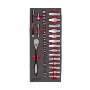   Milwaukee 3/8 racsni és dugókulcs klt habbetétben 4932479825